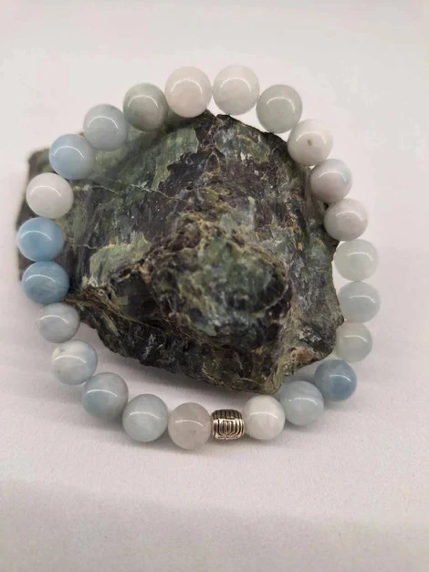 Pulsera de Aguamarina piedra natural 8mm – photo 2